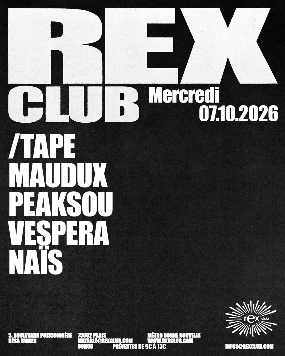 Soiree au Rex Club