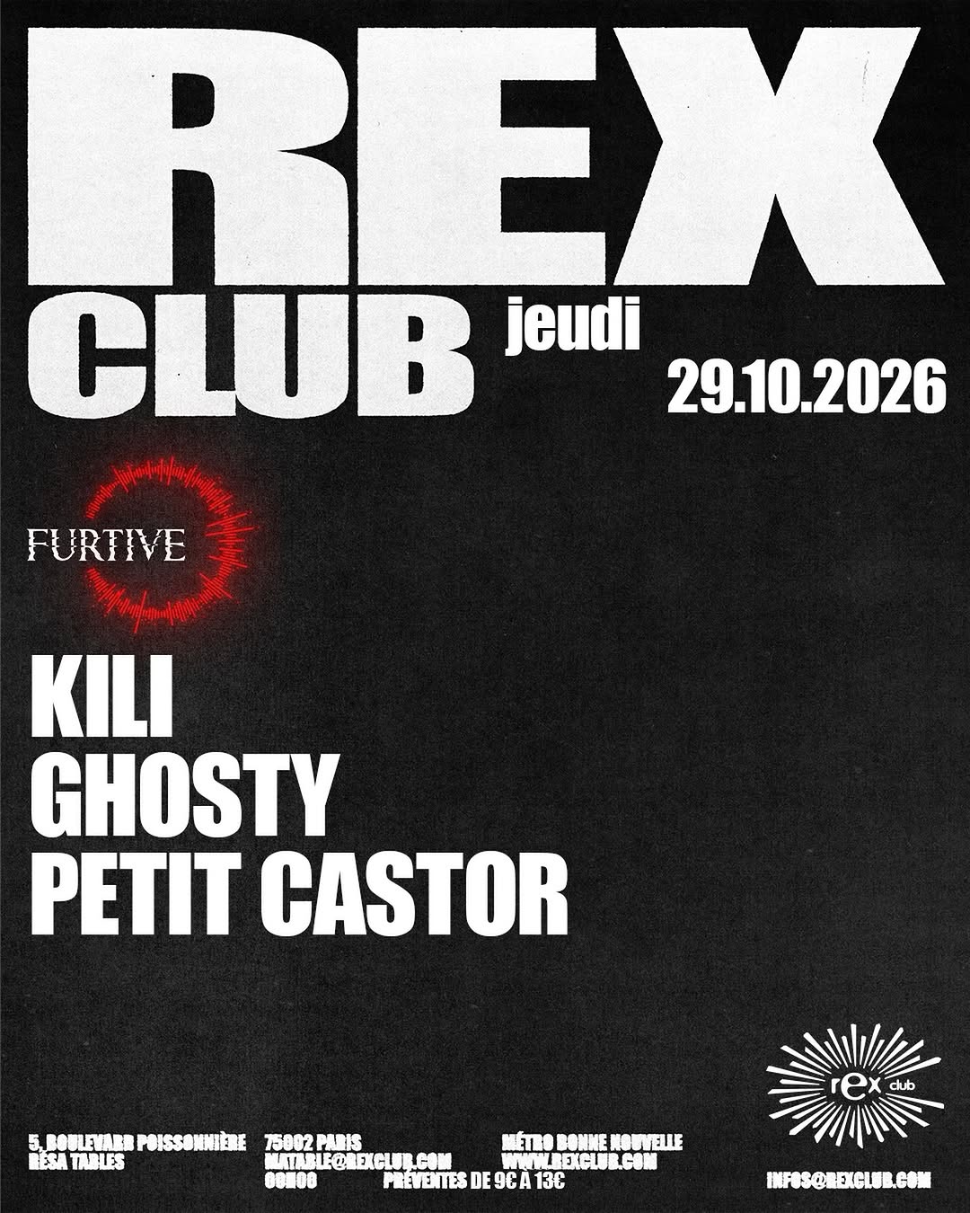 FURTIVE x REX CLUB : Kili, Ghosty, Petit Castor