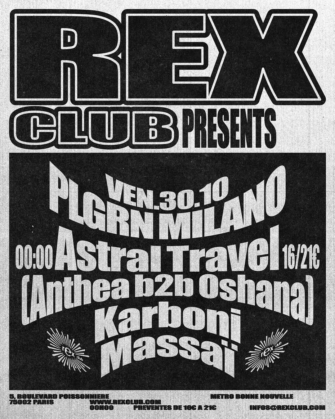 Soiree PLGRN au Rex Club