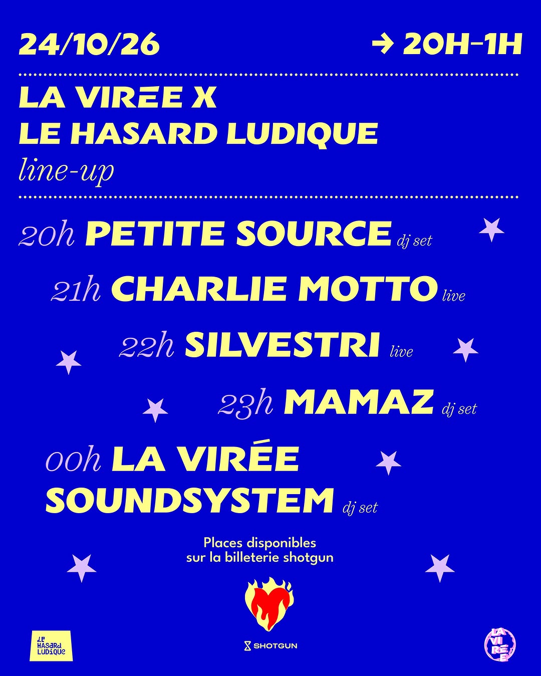 La line-up de notre soirée au Hasard Ludique le