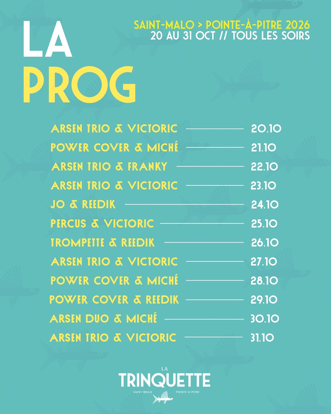 12 jours, des concerts tous les soirs et quelques bonnes raisons de prolonger l’apéro… 😎🌴