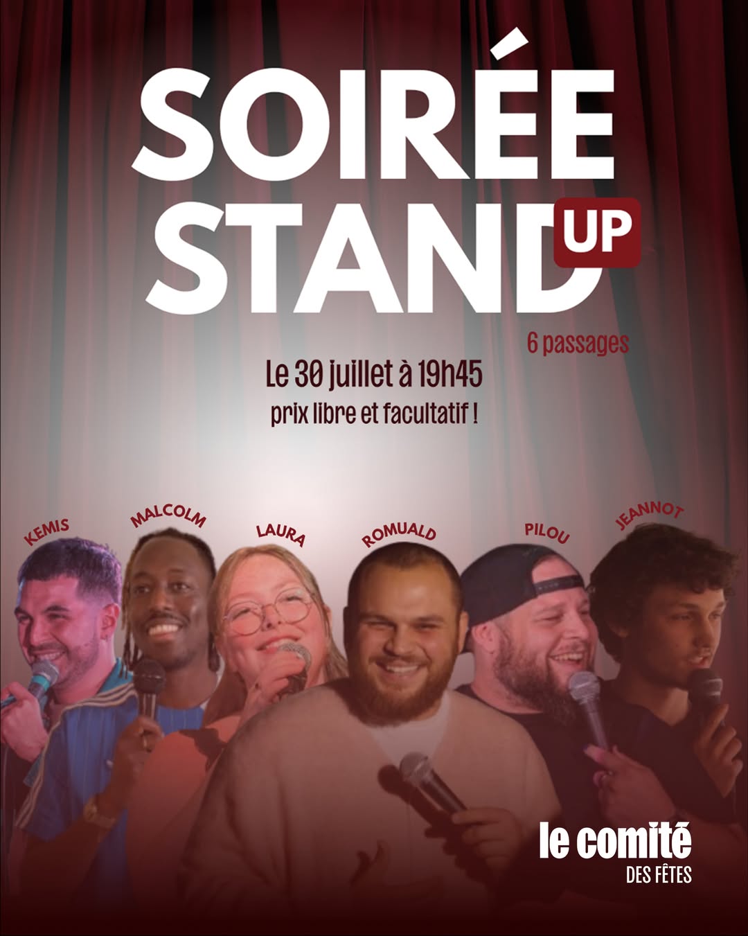 On aurait pu reprendre tranquillement. On a préféré inviter 6 humoristes.