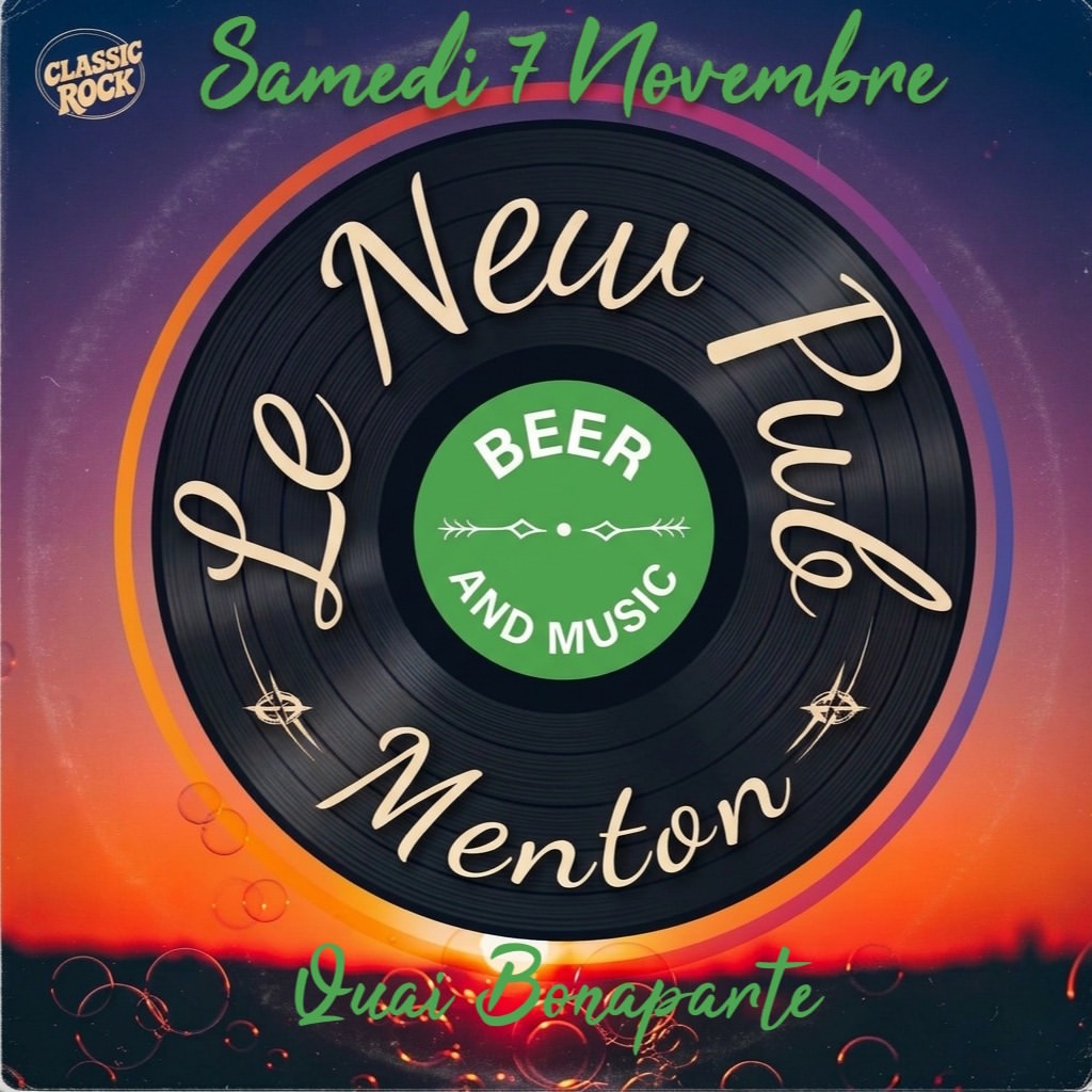 Prochain concert le 7 Novembre à @lenewpub.menton 🍀