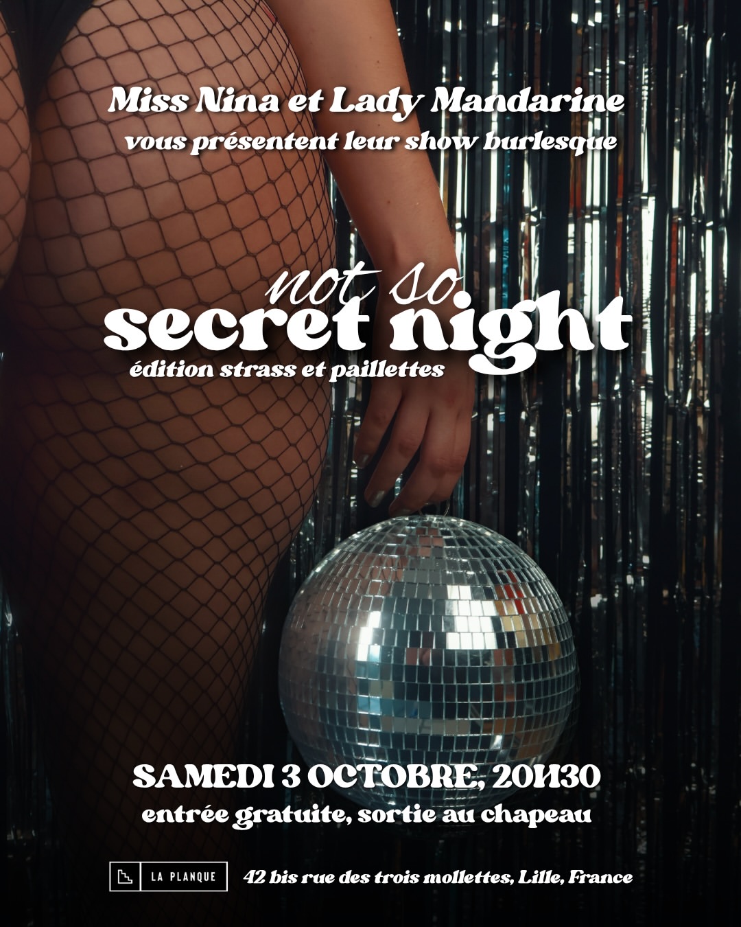 @missninaontour et @ladymandarine_show vous invitent à la première de leur scène ouverte lilloise