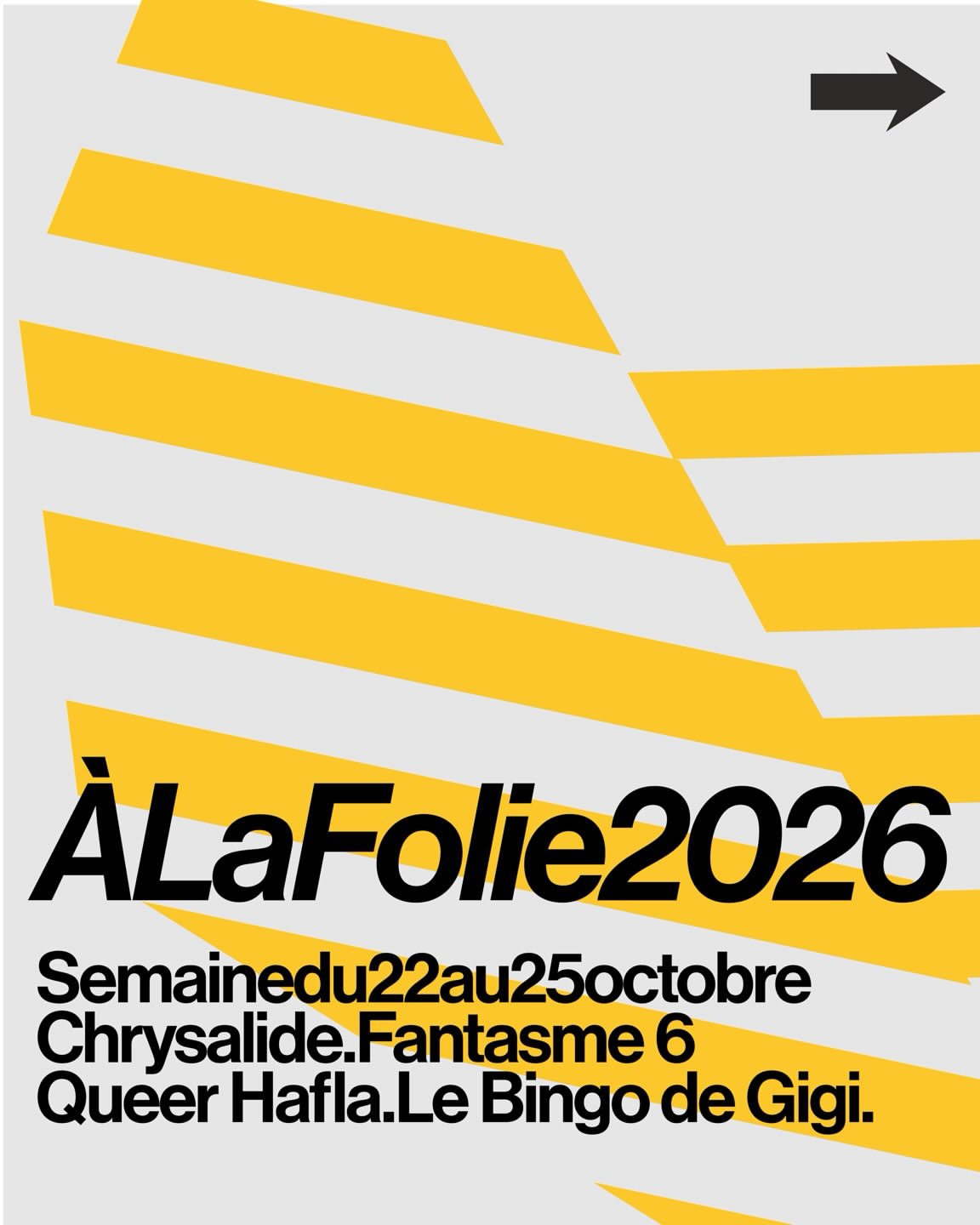 Semaine du 22 au 25 octobre à À La Folie