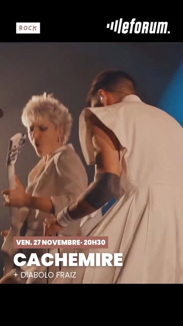 Cachemire, du rock dans le velours, en concert au Forum le samedi 27 novembre 2026