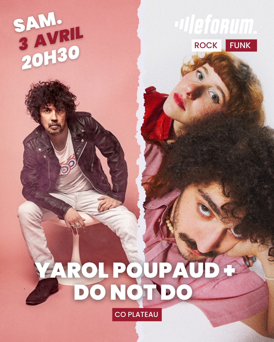 Samedi 3 avril à 20H30 : Yarol Poupaud et Do not Do sur la grande scène du Forum !