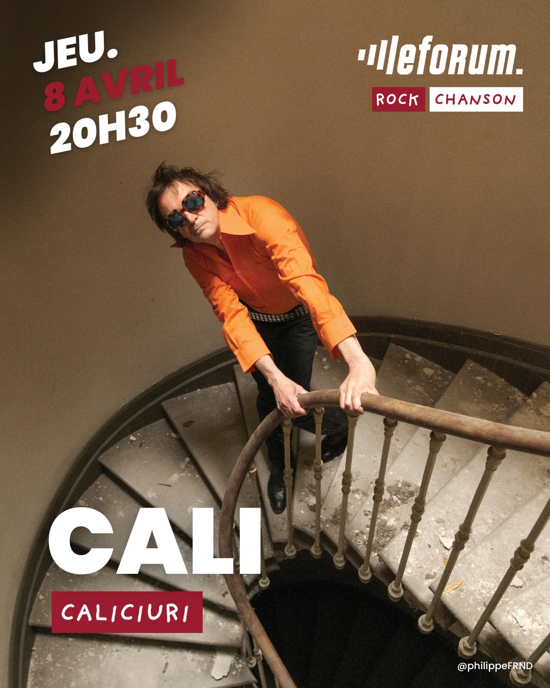 CALI EN CONCERT AU FORUM ! Rendez-vous le 8 avril 2027 pour le spectacle CALICIURI