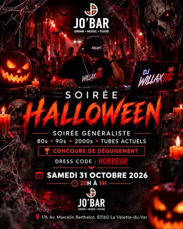 🎃💀 Halloween Horror Night au Jo’bar ! 💀🎃