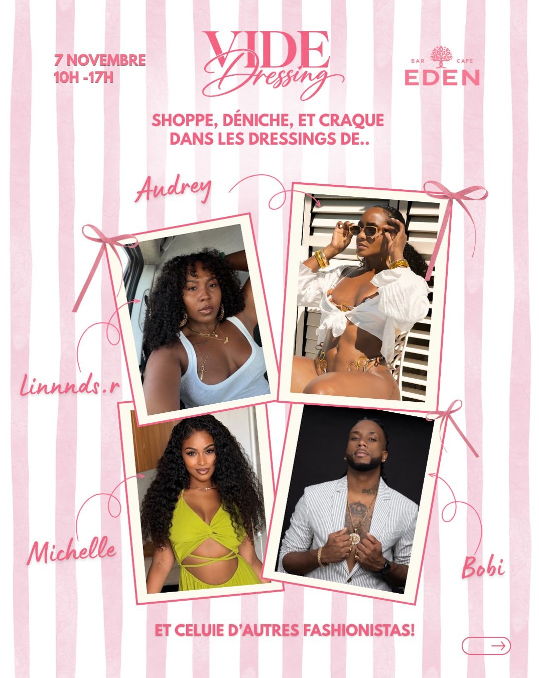 Samedi , de 10h à 17h, @edencafebar_ t’invite à une journée shopping