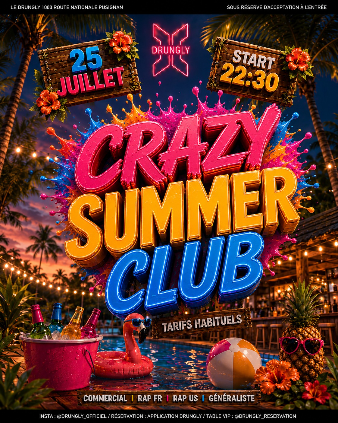 Samedi 25 Juillet - Crazy Summer Club ☀