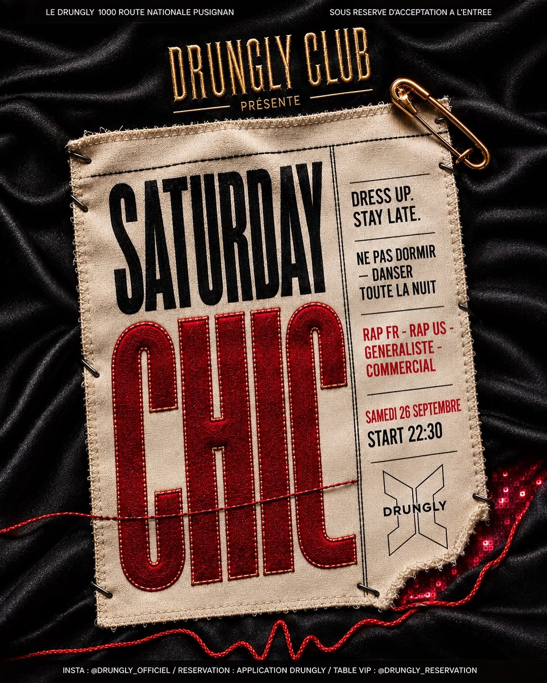 Samedi 26 Septembre - Saturday Chic