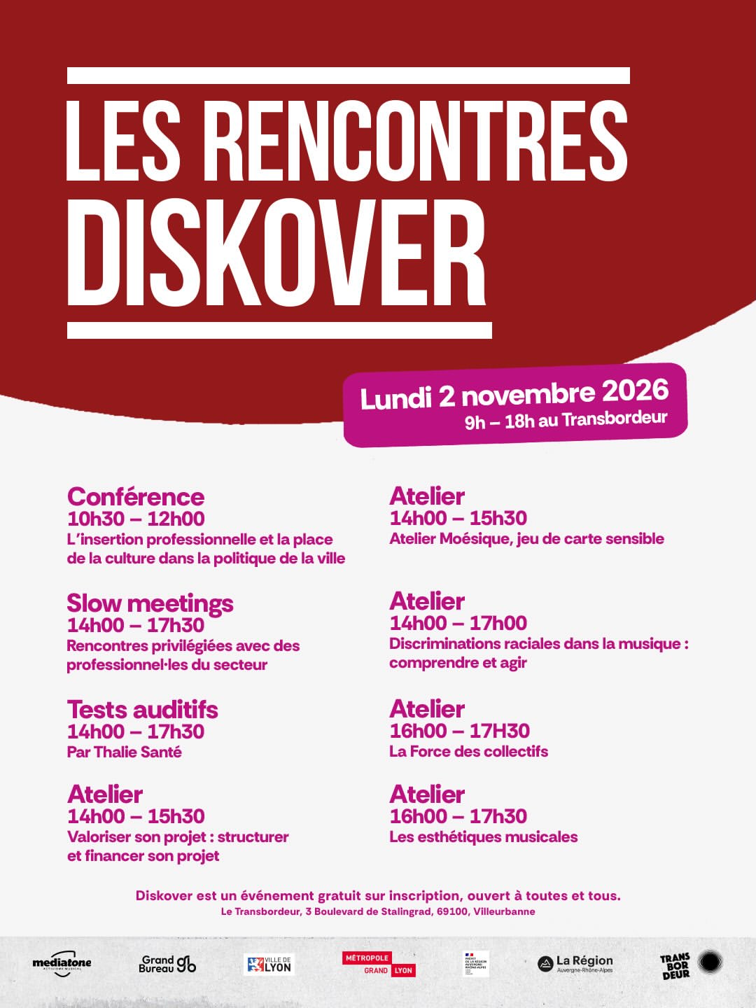 @mediatone_ et @grand.bureau vous donnent rendez-vous au @transbolyon pour une journée de renco