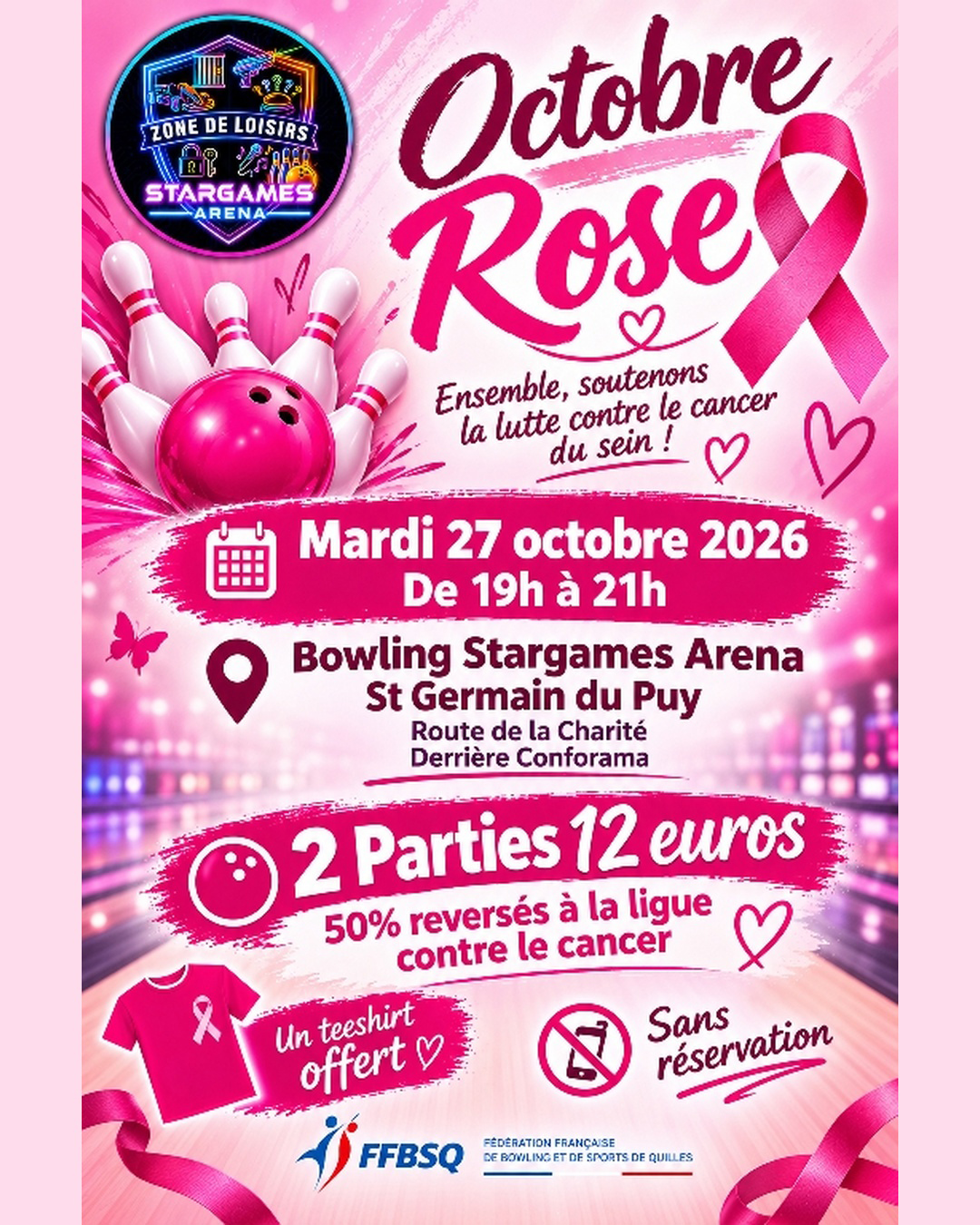 🎀 STARGAMES ARENA se mobilise pour Octobre Rose ! 🎀💗