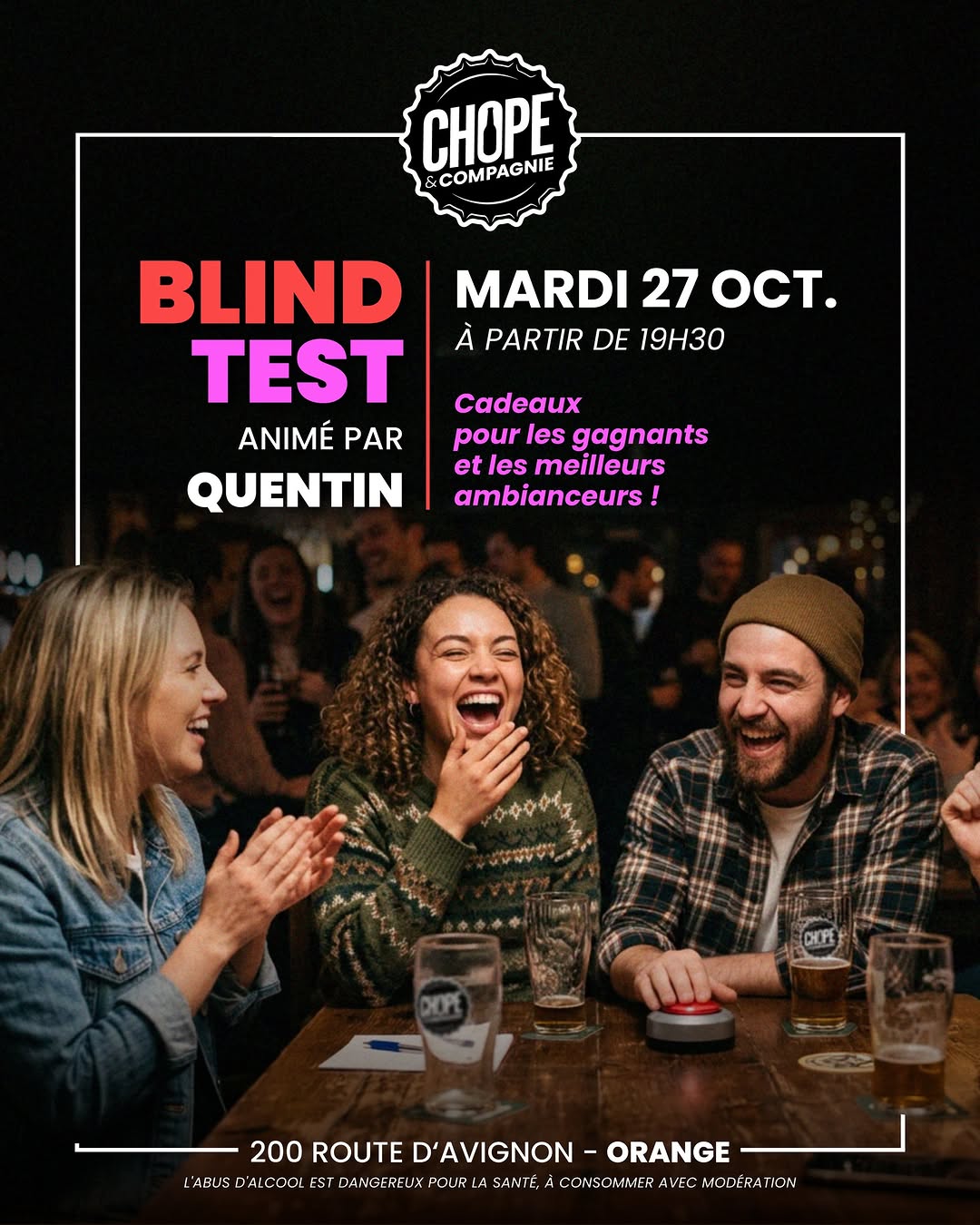 Soirée @ Chope et Compagnie Orange