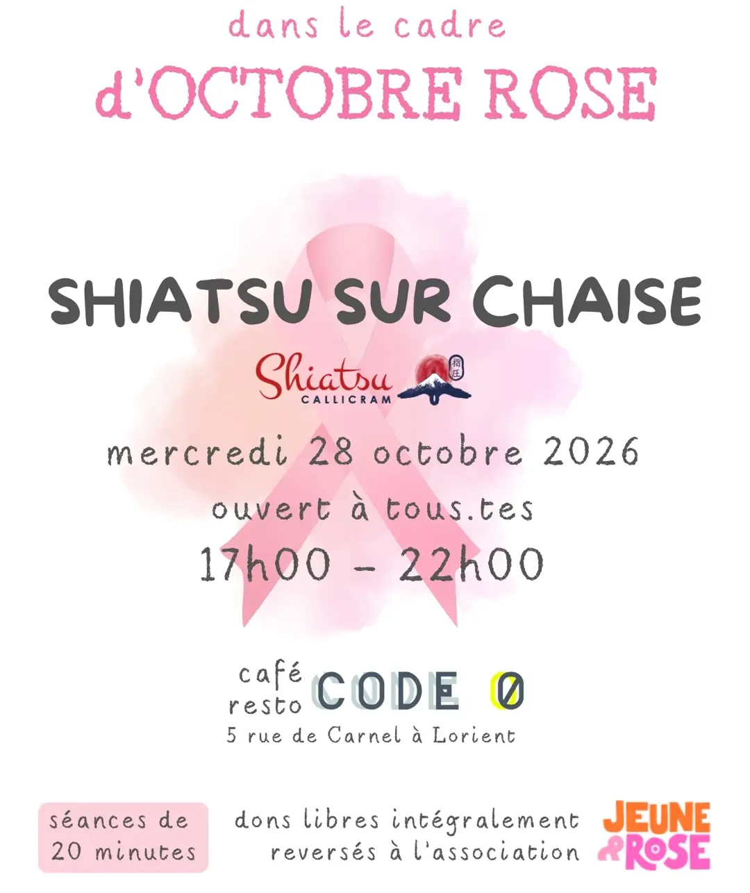 Séances de Shiatsu pour Octobre Rose