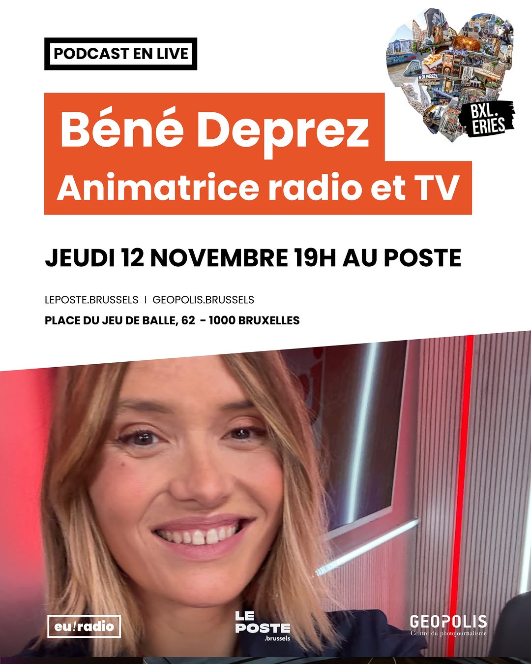 Bruxelleries — podcast en public avec Béné Deprez