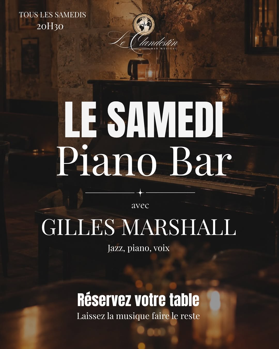 🎹 Samedi soir, place au jazz au Clandestin ! 🎷