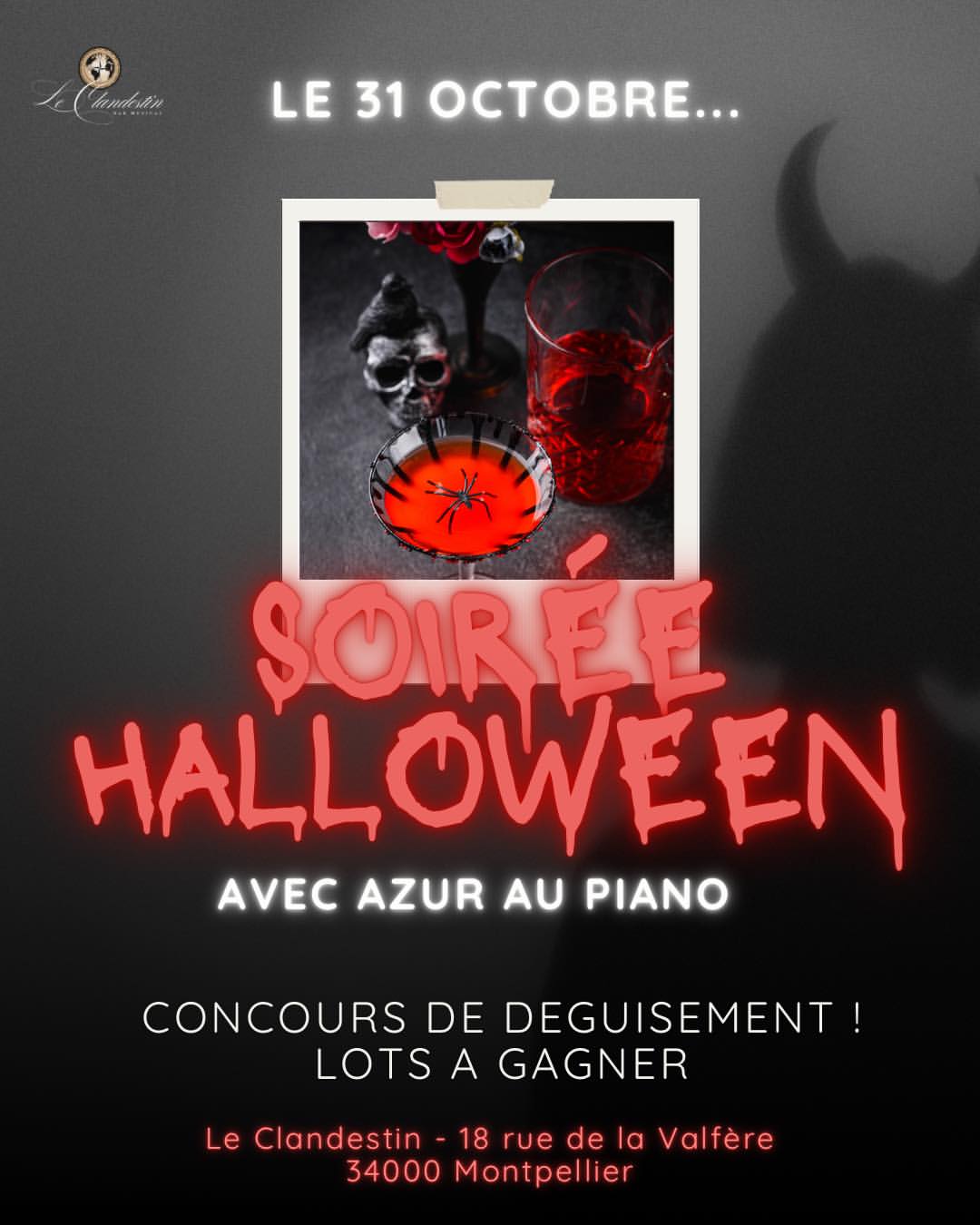 Soirée Halloween au Clandestin