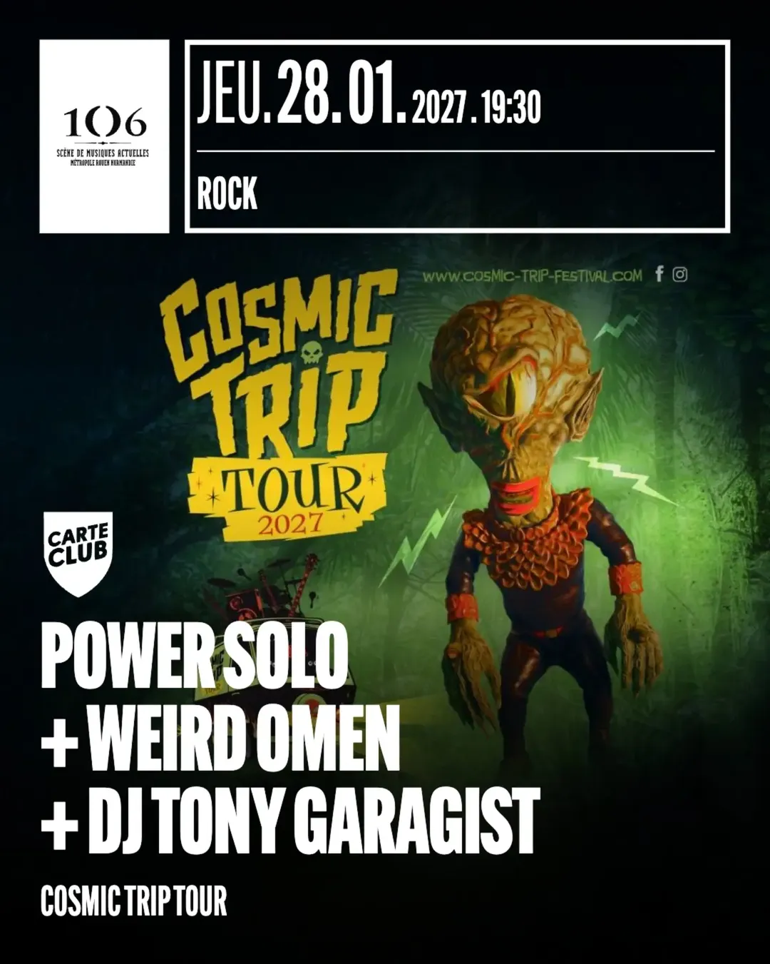 @powersolo_kix + @weird_omen + @tony_garagist en concert le 28 janvier !