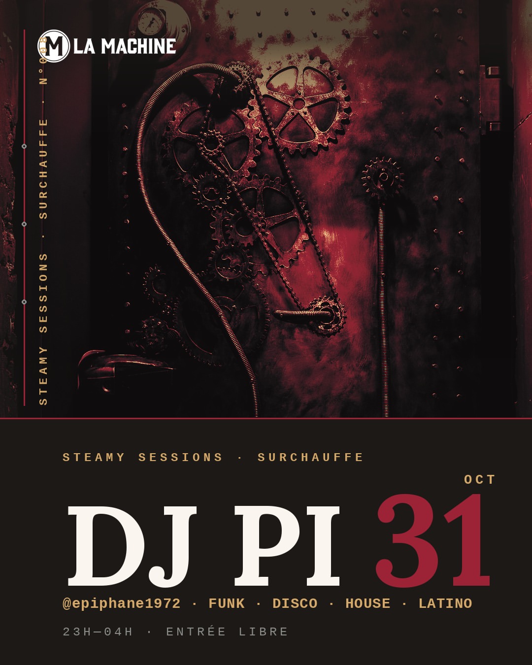 Samedi 31 octobre. DJ PI aux platines