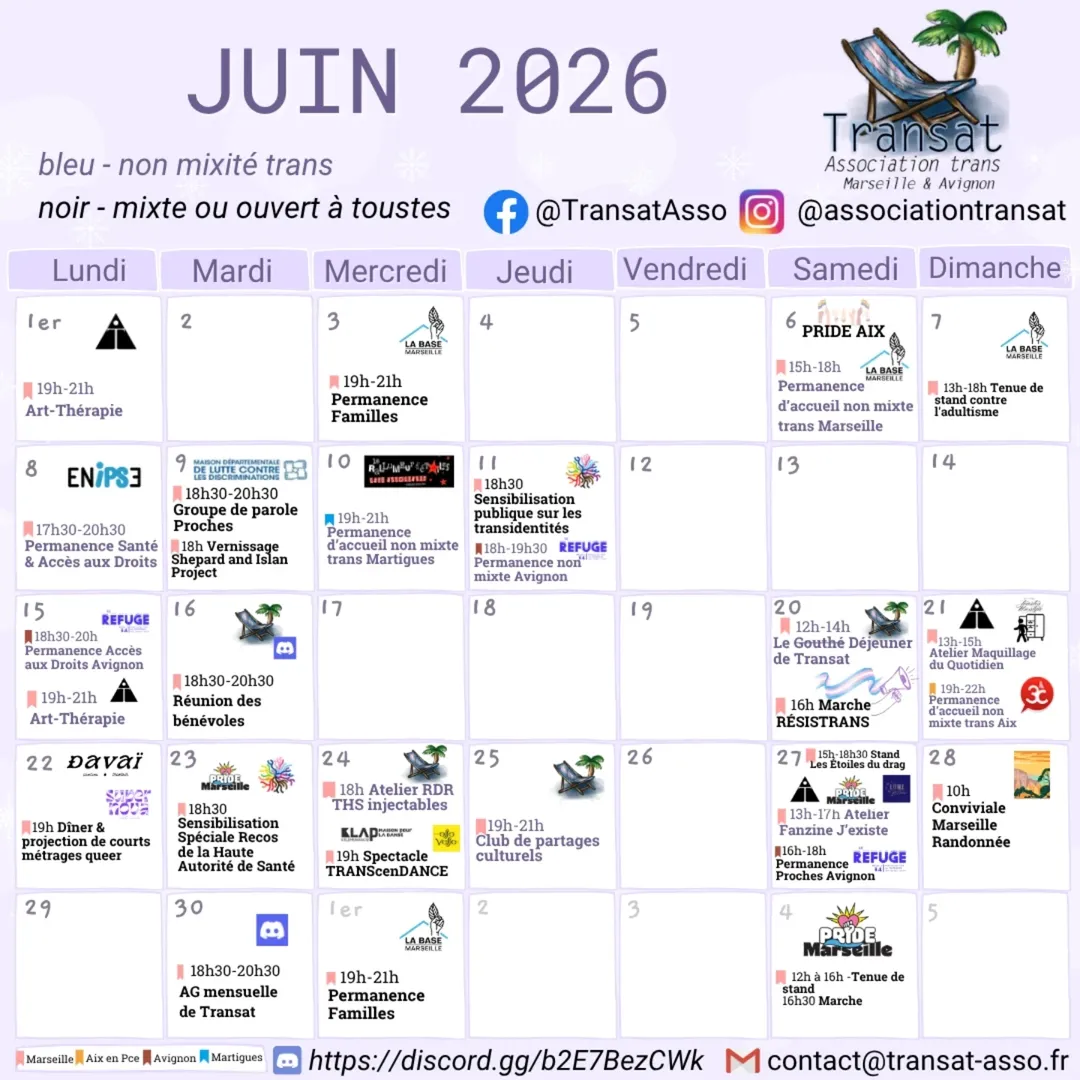 Nos activités de juin ! 🏳⚧🏳🌈📣📖🧑🏫🥾
