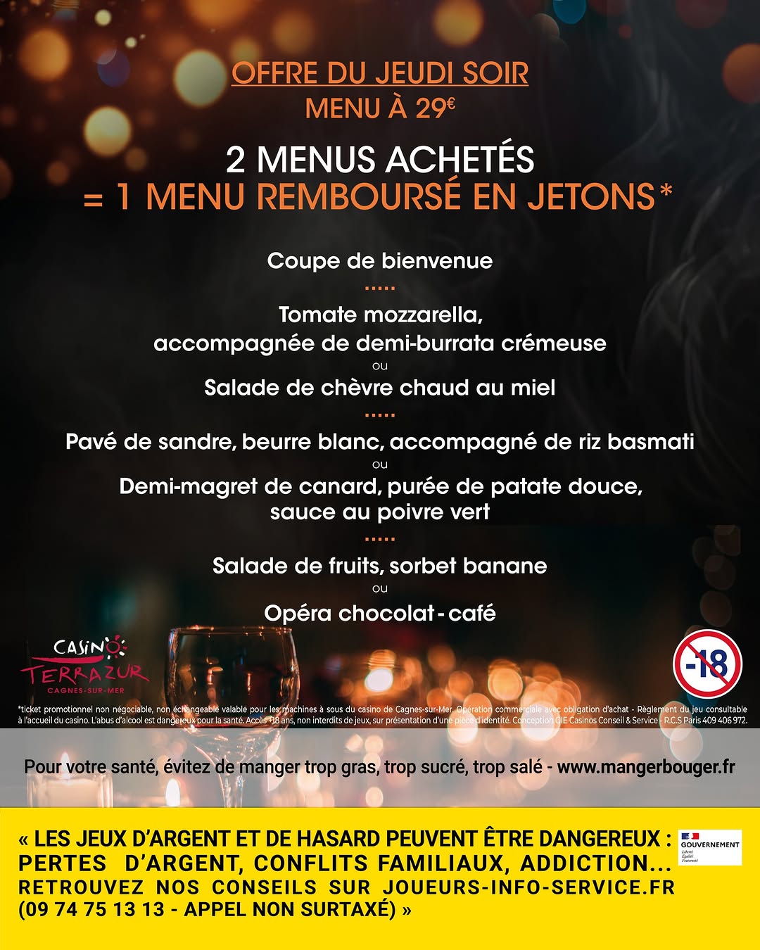 🍽Le bon plan du jeudi soir !