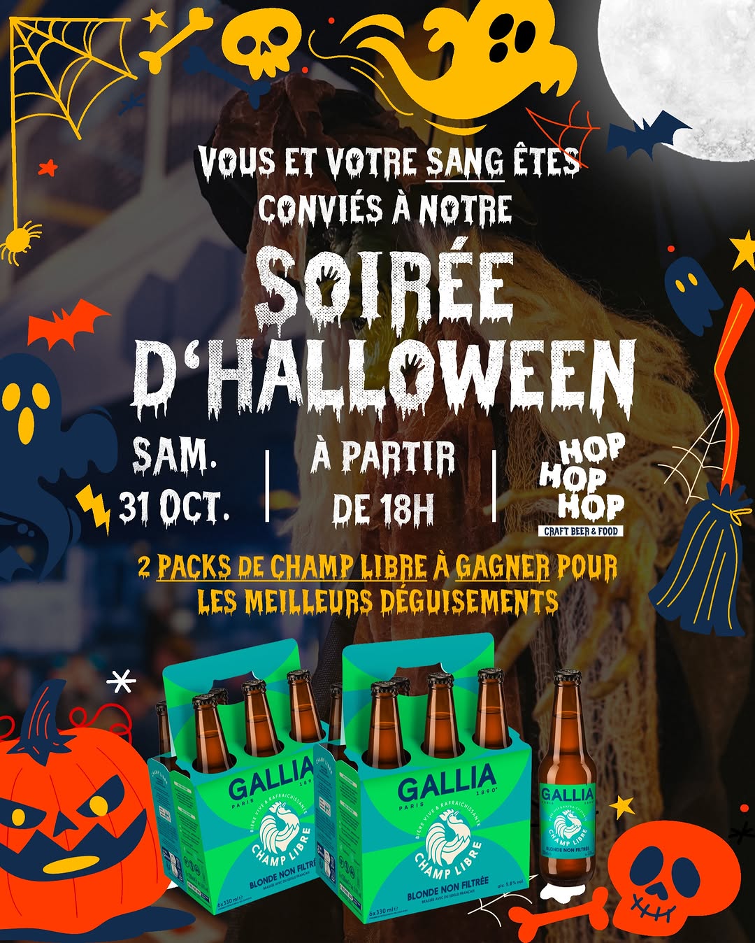 💀🎃 Vous et vos sang bien sucré êtes conviés à notre soirée d’Halloween Samedi 31 Octobre !