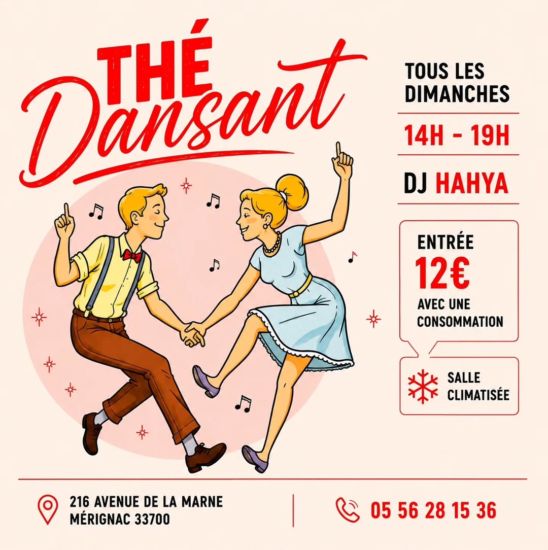 Tous les dimanches après-midi au B11 ça danse dès 14h ! ☺
