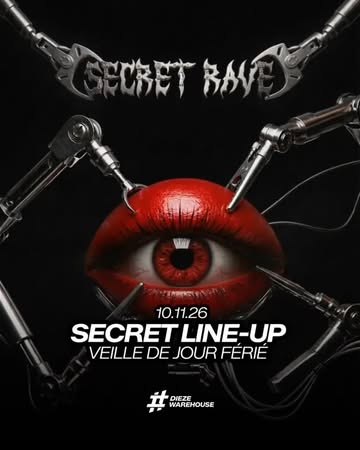 SECRET RAVE revient pour une nouvelle édition veille de jour férié !