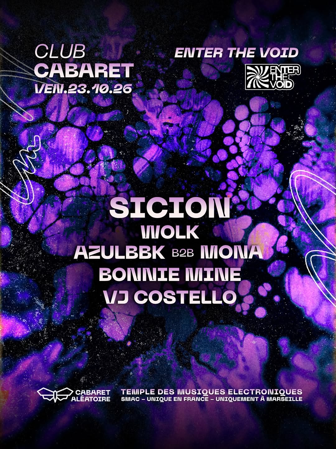 Evenement Techno @ Cabaret Aléatoire - SMAC